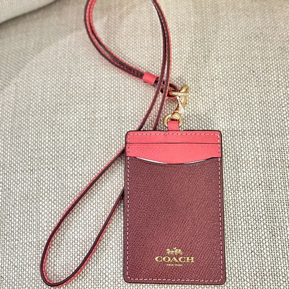 Coach Pink Key and Card Holder Accessory - Picture 1 of 8